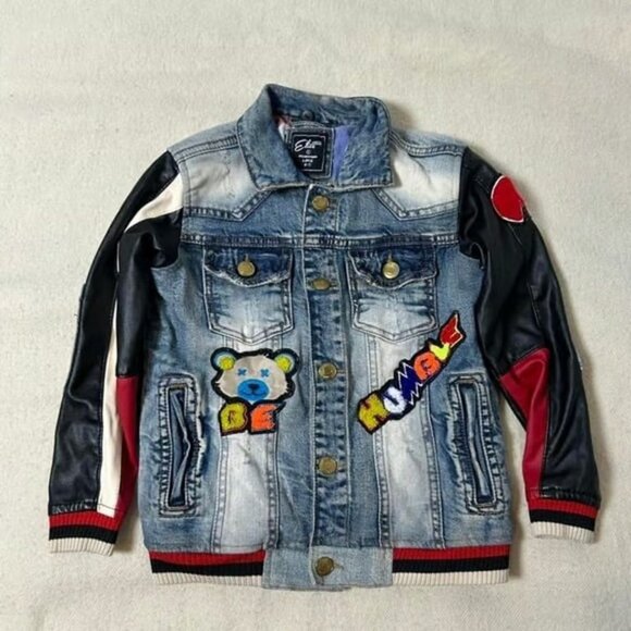 Other - Junior Elite denim jacket with embroidered patches